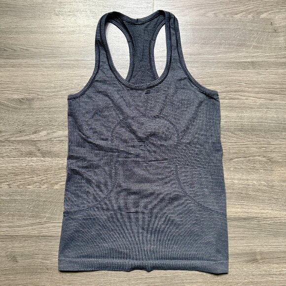 Lululemon Women's Run: Swiftly Tech Racerback - Black/White Striped - Picture 2 of 7